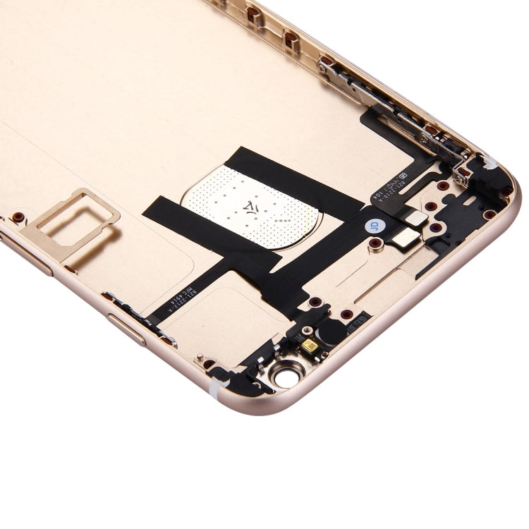 Full Housing Back Cover with Power Button & Volume Button Flex Cable for iPhone 6 Plus(Gold) - iPhone 6/6 Plus Parts by PMC TechLife | Online Shopping South Africa | PMC TechLife