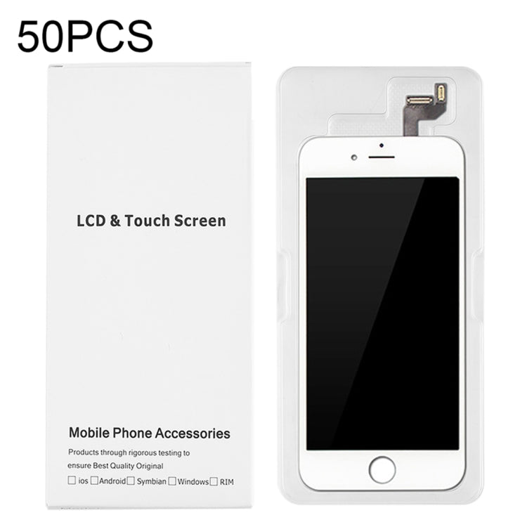 50 PCS Cardboard Packaging White Box for iPhone 6s & 6 LCD Screen and Digitizer Full Assembly - free shipping - PMC TechLife - Order now!