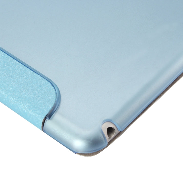 For iPad 9.7 (2018) & iPad 9.7 inch (2017) & iPad Air Silk Texture Horizontal Flip Leather Case with Three-folding Holder(Blue) - iPad 9.7 (2018) & (2017) Cases by PMC TechLife | Online Shopping South Africa | PMC TechLife | Buy Now Pay Later Mobicred