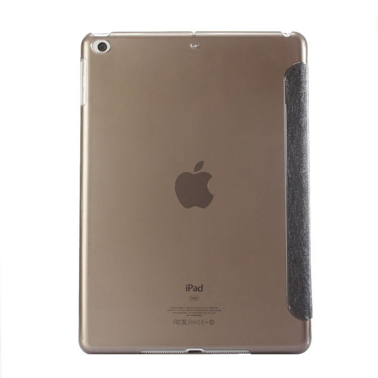 For iPad 9.7 (2018) & iPad 9.7 (2017) & iPad Air Silk Texture Horizontal Deformation Flip Leather Case with Three-folding Holder(Black) - iPad 9.7 (2018) & (2017) Cases by PMC TechLife | Online Shopping South Africa | PMC TechLife | Buy Now Pay Later Mobicred