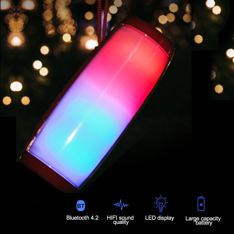 T&G TG157 Bluetooth 4.2 Mini Portable Wireless Bluetooth Speaker with Melody Colorful Lights(Red) - free shipping - PMC TechLife - Order now!