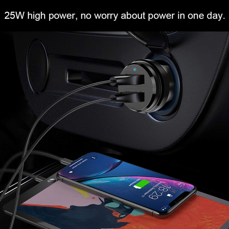 ipipoo XP-1 Dual USB Car Fast Charging Charger with Android Line (Black) - Car Charger by ipipoo | Online Shopping South Africa | PMC Jewellery