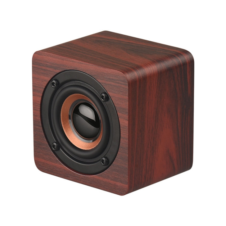 Q1 Wooden Mini Portable Mega Bass Wireless Bluetooth Speaker(Red) - Mini Speaker by PMC Jewellery | Online Shopping South Africa | PMC Jewellery