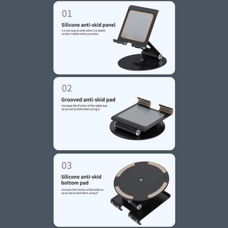 L04 Height / Angle Adjustable Full Metal Folding Laptop Holder For Laptops Below 17.3 inch (Black) - MacBook Holder by PMC TechLife | Online Shopping South Africa | PMC TechLife