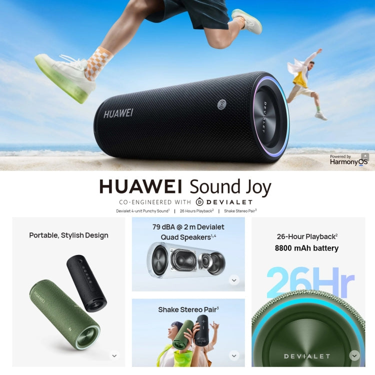 Huawei Sound Joy Portable Smart Speaker Shocking Sound Devialet Bluetooth Wireless Speaker (Green) - Desktop Speaker by Huawei | Online Shopping South Africa | PMC Jewellery