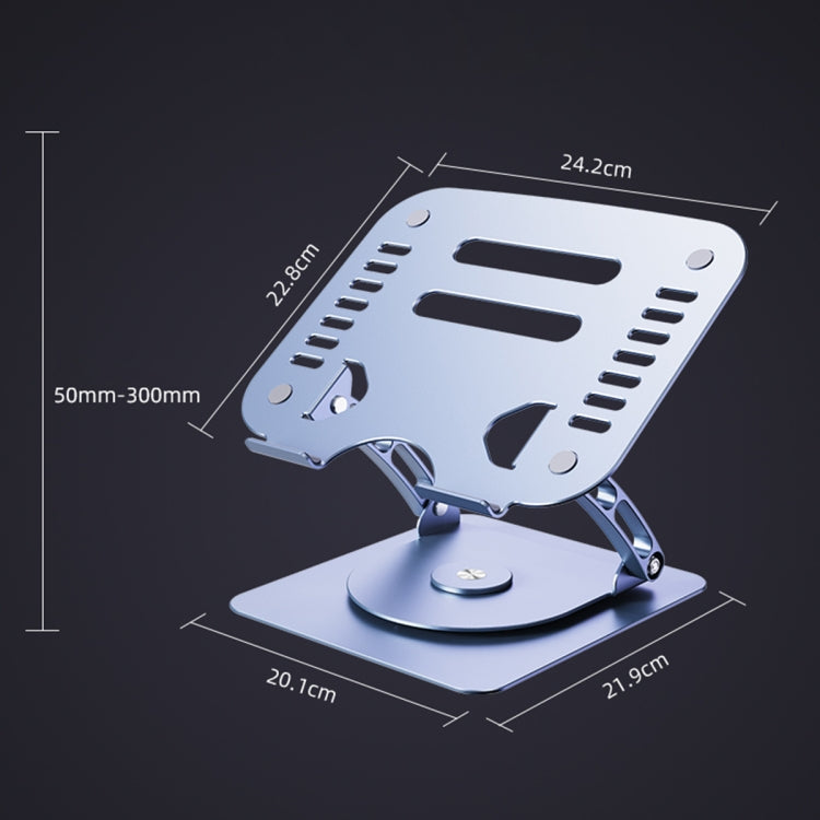R- JUST HZ08-1 Rotating Two Holes Lifting Laptop Stand (Grey) - free shipping - PMC TechLife - Order now!