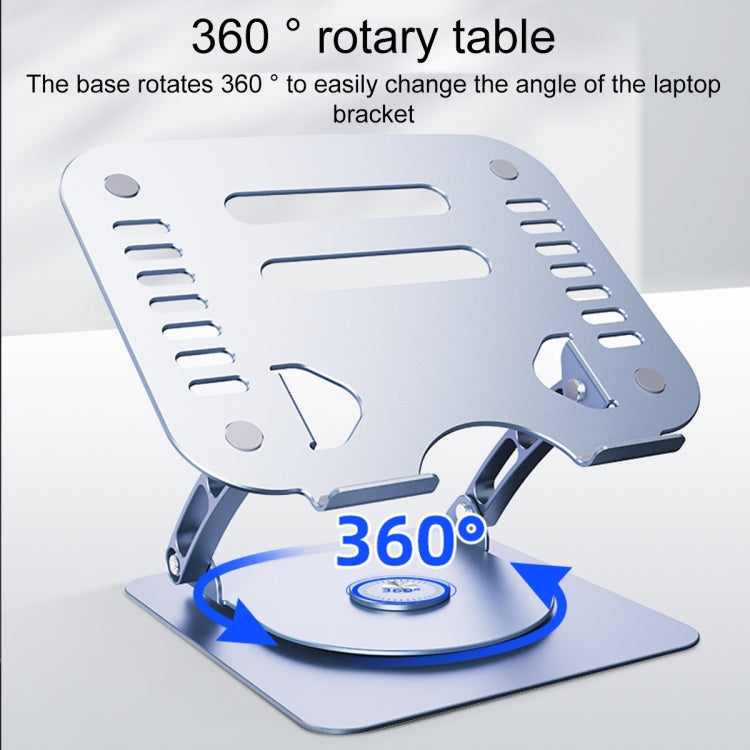 R- JUST HZ08-1 Rotating Two Holes Lifting Laptop Stand (Silver) - free shipping - PMC TechLife - Order now!