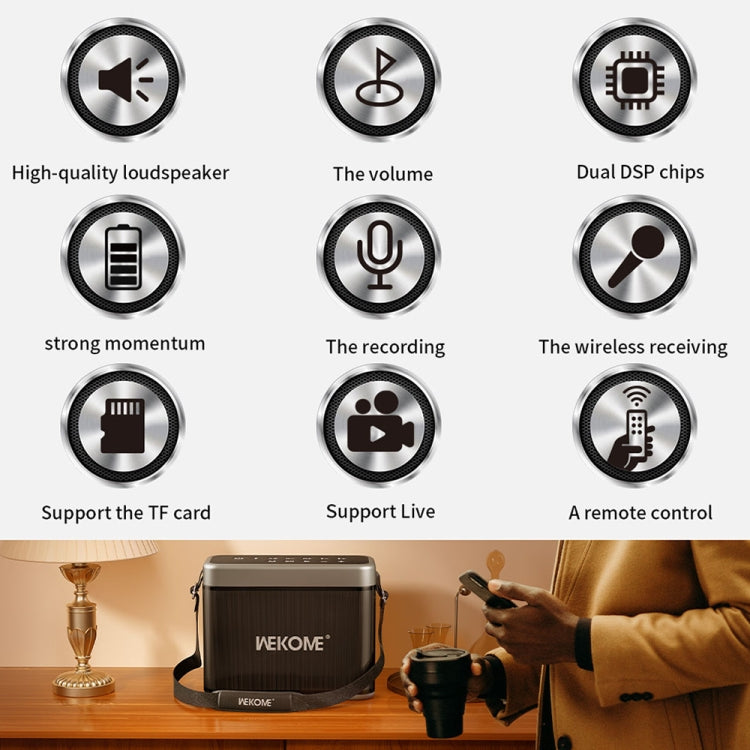 WEKOME D41 200W Outdoor Portable Strap Bluetooth Speaker - free shipping - PMC TechLife - Order now!