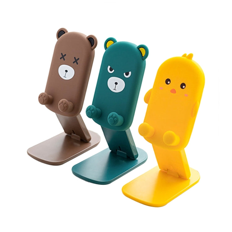 DK-XX-111 Cartoon Animal Retractable Phone Lazy Bracket Foldable Desktop Holder(Green) - Desktop Holder by PMC TechLife | Online Shopping South Africa | PMC TechLife