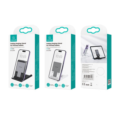 USAMS US-ZJ073 Retractable Folding Desktop Tablet Phone Holder (Black) - Desktop Holder by USAMS | Online Shopping South Africa | PMC Jewellery