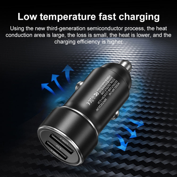 WK WP-C46 Staroad Series Vieyie 15W Dual-USB Car Charger (Black) - Car Charger by WK | Online Shopping South Africa | PMC TechLife | Buy Now Pay Later Mobicred