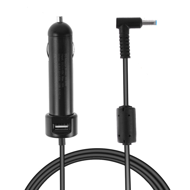 65-90W 5.1V 2.1A USB Interface Car Charger with 19.5V 4.62A 4.5 x 3.0mm Interface Data Cable(Black) - Car Charger by PMC TechLife | Online Shopping South Africa | PMC TechLife