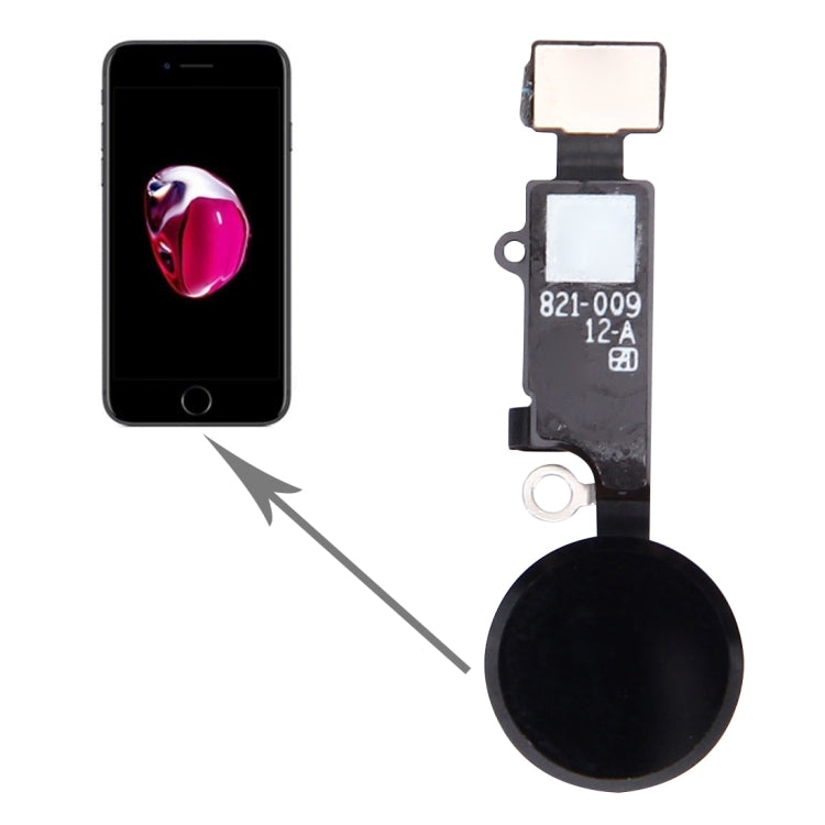 Home Button for iPhone 7 Plus, Not Supporting Fingerprint Identification and Return Function(Black) - Flex Cable by PMC Jewellery | Online Shopping South Africa | PMC Jewellery