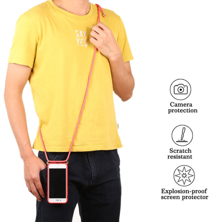For iPhone 8 / 7 TPU Anti-Fall Mobile Phone Case With Lanyard(Rose Gold) - free shipping - PMC TechLife - Order now!