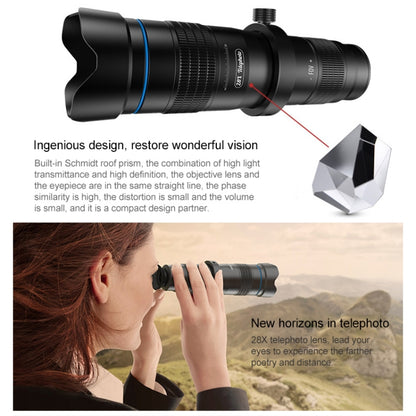 APEXEL APL-JS28X 28X HD External Dual-adjustment Zoom Telescope Universal Telephoto Phone Lens - Others Lens by APEXEL | Online Shopping South Africa | PMC Jewellery