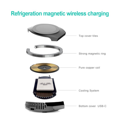 ETG755 15W Refrigeration Magnetic Wireless Charger(Black) - Wireless Charger by PMC Jewellery | Online Shopping South Africa | PMC Jewellery