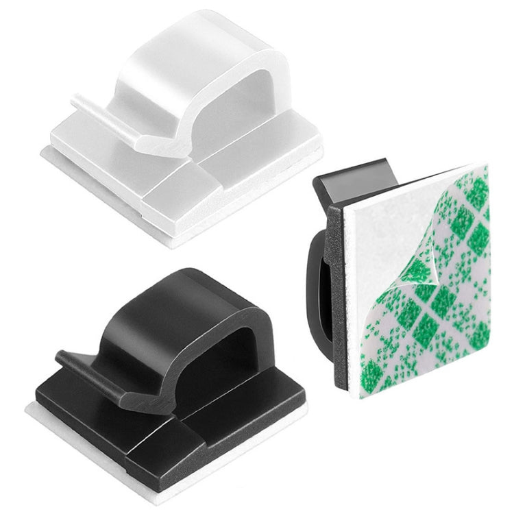 HG2392 100 PCS Desktop Data Cable Organizer Fixing Clip, Gum Type: Green and White(Black) - Cable Organizer by PMC Jewellery | Online Shopping South Africa | PMC Jewellery