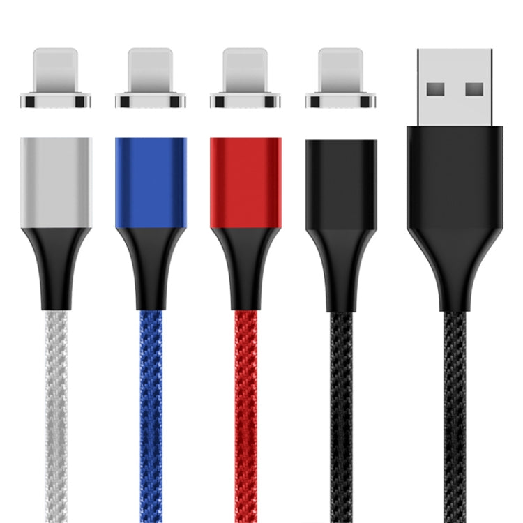 M11 3A USB to 8 Pin Nylon Braided Magnetic Data Cable, Cable Length: 2m (Blue) - Charging Cable & Head by PMC TechLife | Online Shopping South Africa | PMC TechLife