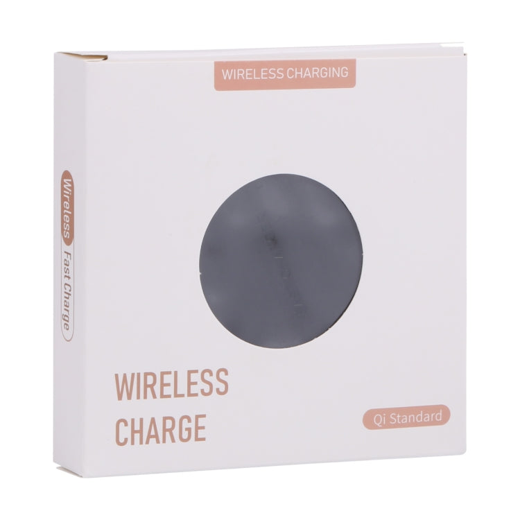 10W QI Plaid Pattern Round Plastic Wireless Charger (Black) - Wireless Charger by PMC Jewellery | Online Shopping South Africa | PMC Jewellery