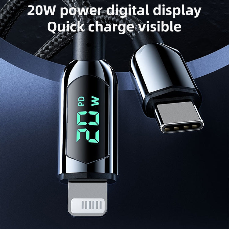 Mutural Li-CC001 1.2m PD20W Digital Display USB-C / Type-C to 8 Pin Charging Data Cable - 2 in 1 Cable by Mutural | Online Shopping South Africa | PMC TechLife | Buy Now Pay Later Mobicred