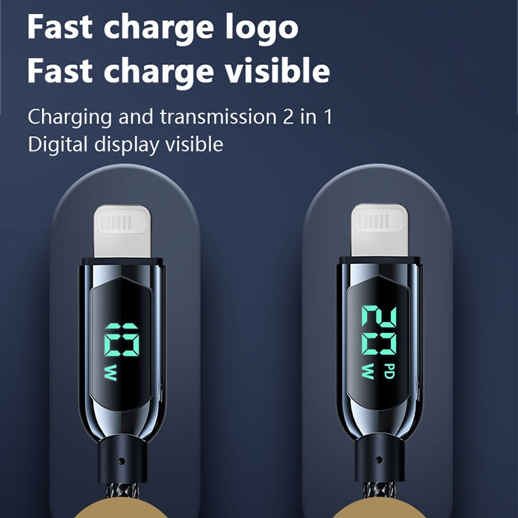 Mutural Li-CC004 1.2m 10W Digital Display USB to 8 Pin Charging Data Cable - free shipping - PMC TechLife - Order now!