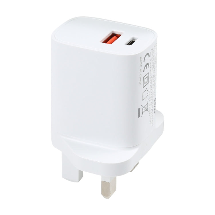 E087 20W USB-C / Type-C + USB Ports Fast Charging Travel Charger, UK Plug - free shipping - PMC TechLife - Order now!