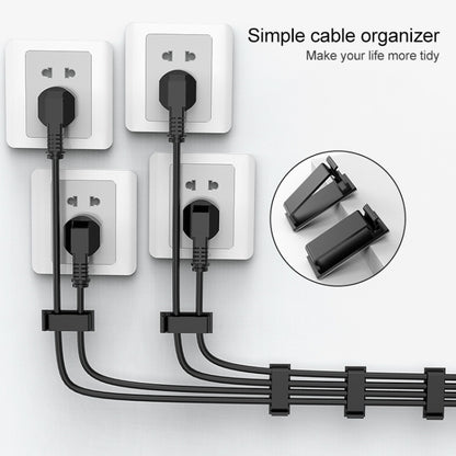 HG2613 20 PCS Desktop Data Cable Organizer Fixing Clip (White) - Cable Organizer by PMC Jewellery | Online Shopping South Africa | PMC Jewellery