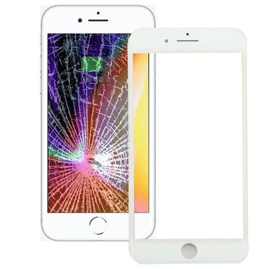 for iPhone 8 Plus Front Screen Outer Glass Lens with Front LCD Screen Bezel Frame(White) - Glass Lens by PMC Jewellery | Online Shopping South Africa | PMC Jewellery