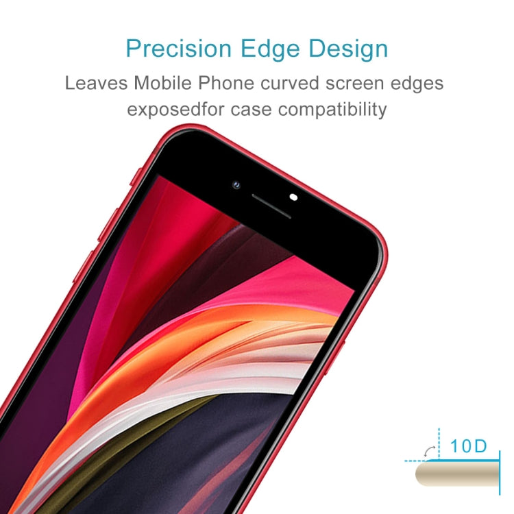 For iPhone SE 2022 / 2020 Full Screen Large Arc Edge High Aluminum Tempered Glass Film(Black) - iPhone SE 2022 / 2020 Tempered Glass by PMC TechLife | Online Shopping South Africa | PMC TechLife | Buy Now Pay Later Mobicred