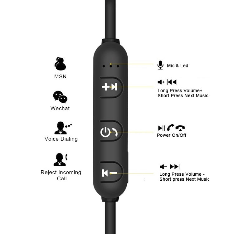 XT11 Magnetic In-Ear Wireless Bluetooth V4.2 Earphones(Blue) - Neck-mounted Earphone by PMC TechLife | Online Shopping South Africa | PMC TechLife