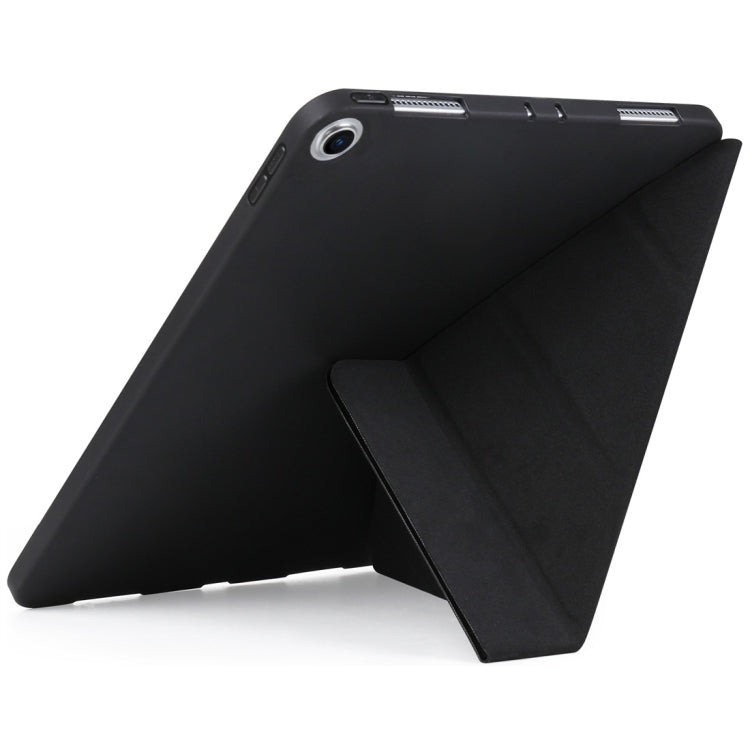Millet Texture PU+ Silica Gel Full Coverage Leather Case for iPad Air (2019) / iPad Pro 10.5 inch, with Multi-folding Holder(Black) - iPad Air (2019) Cases by PMC TechLife | Online Shopping South Africa | PMC TechLife | Buy Now Pay Later Mobicred