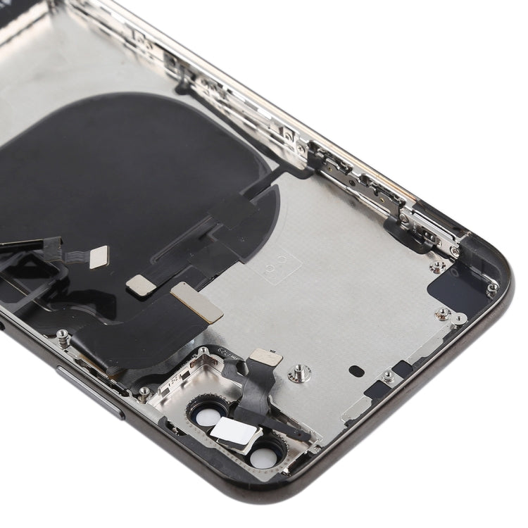 Battery Back Cover Assembly with Side Keys & Vibrator & Speaker Ringer Buzzer & Power Button + Volume Button Flex Cable & Card Tray & Battery Adhesive for iPhone X(Black) - Back Cover by PMC TechLife | Online Shopping South Africa | PMC TechLife