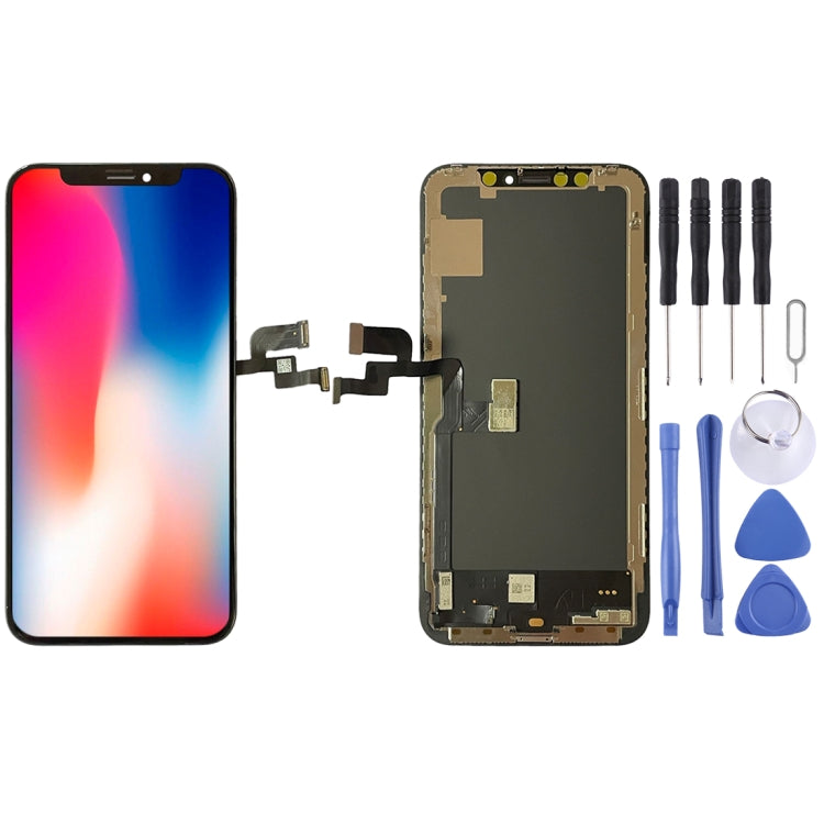 GX OLED Material LCD Screen and Digitizer Full Assembly for iPhone X - free shipping - PMC TechLife - Order now!