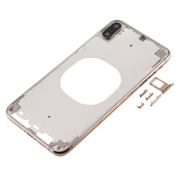 Transparent Back Cover with Camera Lens & SIM Card Tray & Side Keys for iPhone XS Max(Gold) - free shipping - PMC TechLife - Order now!