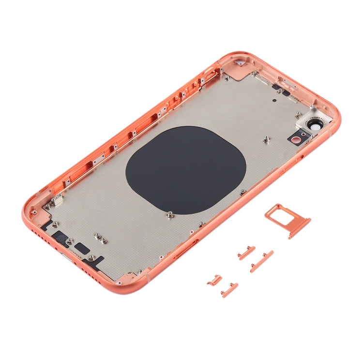 Back Housing Cover with Camera Lens & SIM Card Tray & Side Keys for iPhone XR(Coral) - Back Cover by PMC TechLife | Online Shopping South Africa | PMC TechLife