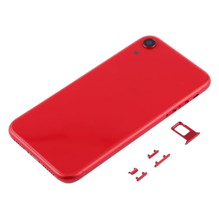Back Housing Cover with Camera Lens & SIM Card Tray & Side Keys for iPhone XR(Red) - Back Cover by PMC TechLife | Online Shopping South Africa | PMC TechLife