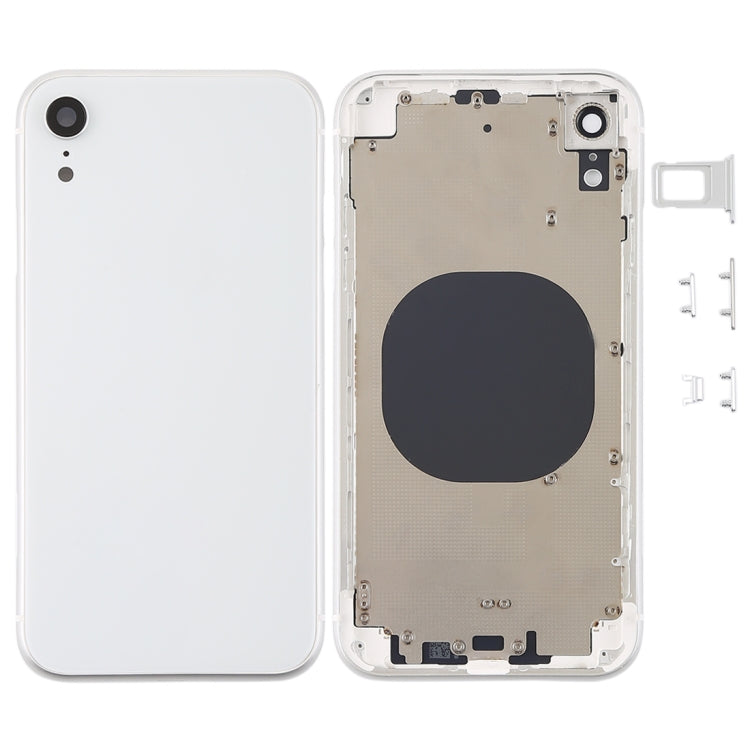 Back Housing Cover with Camera Lens & SIM Card Tray & Side Keys for iPhone XR(White) - Back Cover by PMC TechLife | Online Shopping South Africa | PMC TechLife
