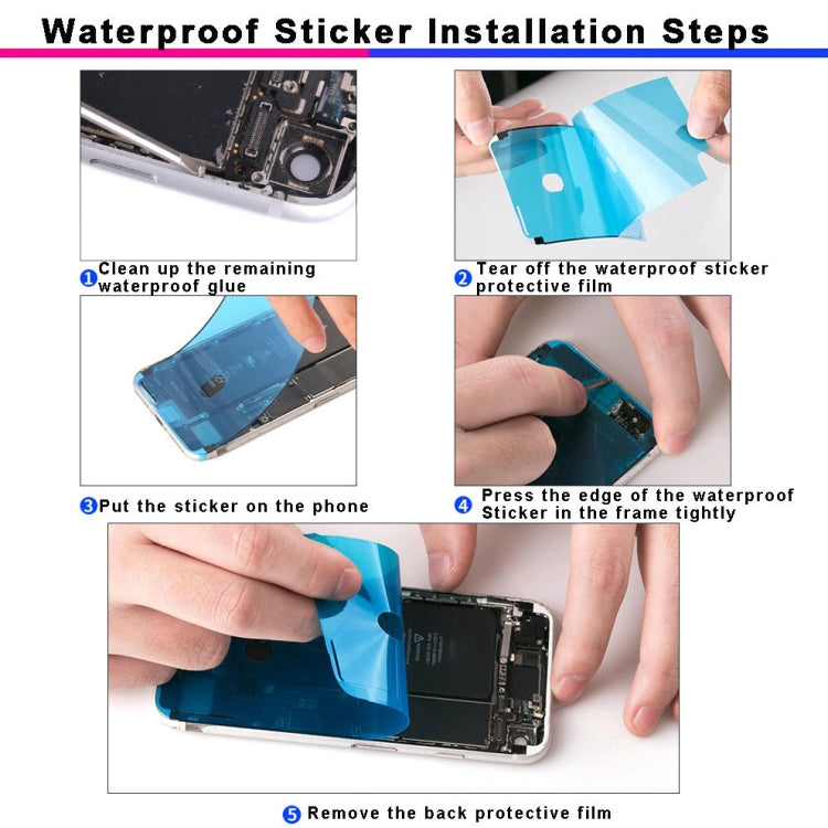 100 PCS LCD Frame Bezel Waterproof Adhesive Stickers for iPhone XR - LCD Related Parts by PMC TechLife | Online Shopping South Africa | PMC TechLife
