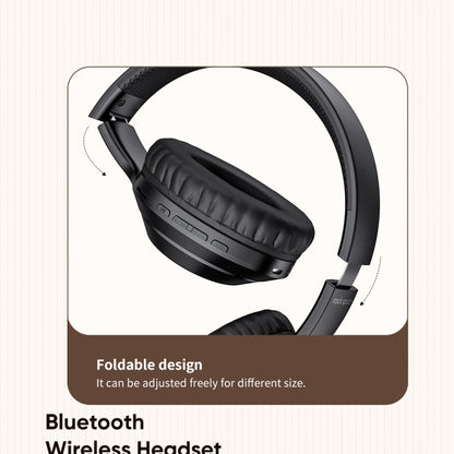 ROCK Space O2 HiFi Bluetooth 5.0 Wireless Headset with Mic, Support TF Card(Black) - Headset & Headphone by ROCK | Online Shopping South Africa | PMC Jewellery