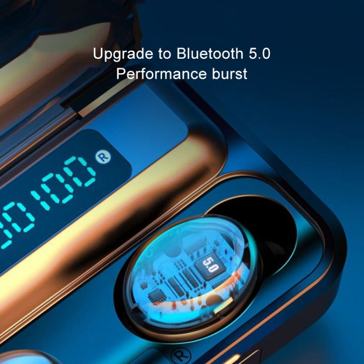 F9-5C Three-screen Digital Display Noise Reduction Bluetooth Earphone(Black) - Bluetooth Earphone by PMC TechLife | Online Shopping South Africa | PMC TechLife