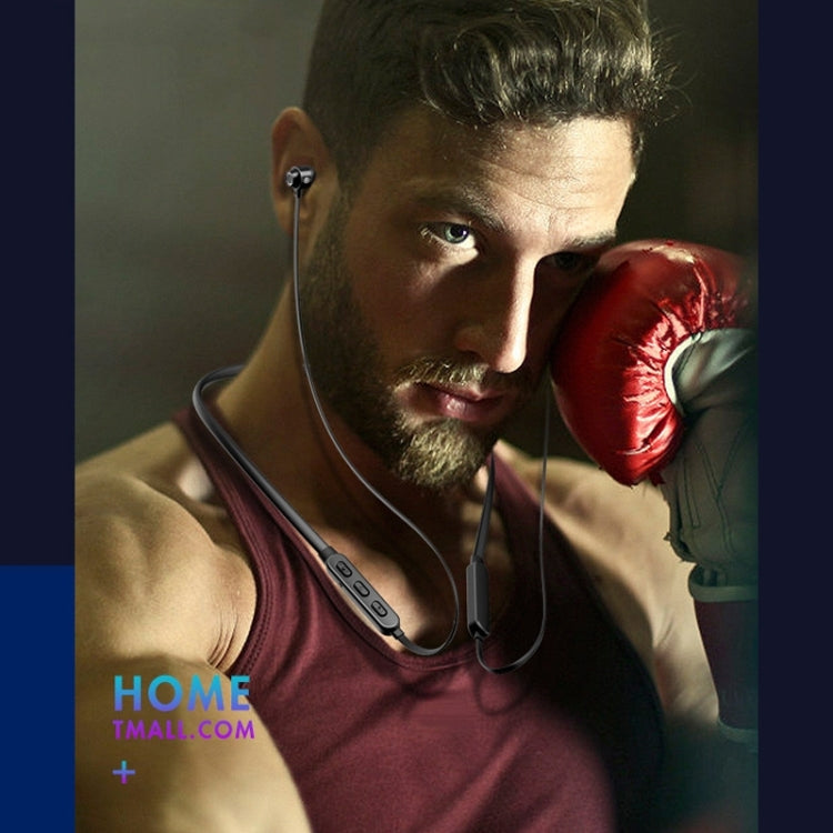 Bluetooth 5.1 Round Wire Neck-mounted Bluetooth Sports Earphone with Magnetic Function(Black) - Neck-mounted Earphone by PMC TechLife | Online Shopping South Africa | PMC TechLife