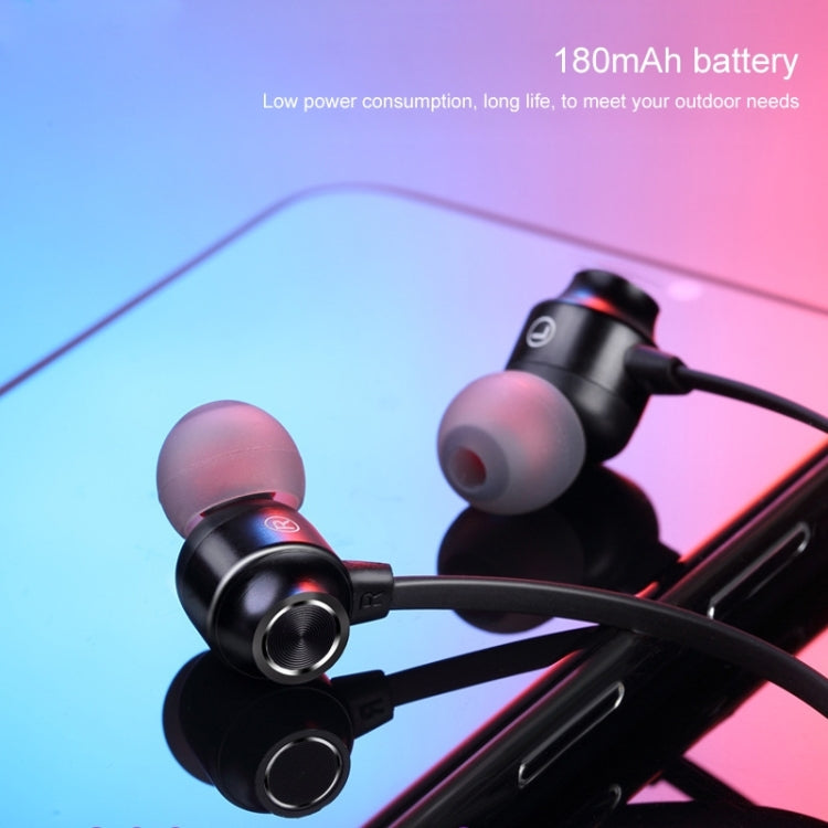 Bluetooth 5.1 Round Wire Neck-mounted Bluetooth Sports Earphone with Magnetic Function(Red) - Neck-mounted Earphone by PMC TechLife | Online Shopping South Africa | PMC TechLife