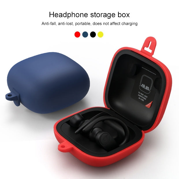 Solid Color Silicone Wireless Bluetooth Earphone Protective Case for Beats Powerbeats Pro(Black) - Other Case by PMC TechLife | Online Shopping South Africa | PMC TechLife