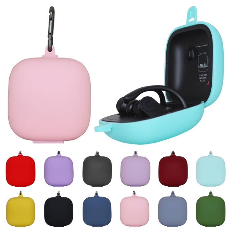 Solid Color Silicone Wireless Bluetooth Earphone Protective Case for Beats Powerbeats Pro(Dark Blue) - Other Case by PMC TechLife | Online Shopping South Africa | PMC TechLife