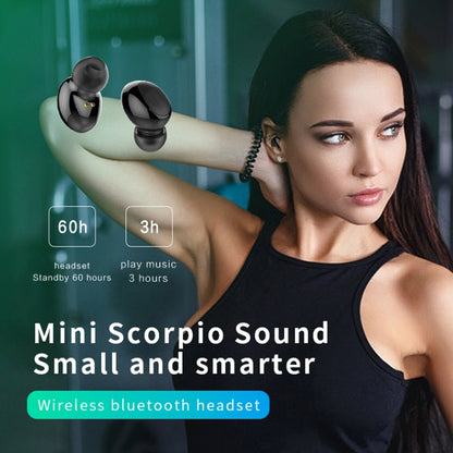 B20 Mini Portable In-ear Noise Cancelling Bluetooth V5.0 Stereo Earphone with 360 Degrees Rotation Charging Box(Rose Gold) - Bluetooth Earphone by PMC Jewellery | Online Shopping South Africa | PMC Jewellery