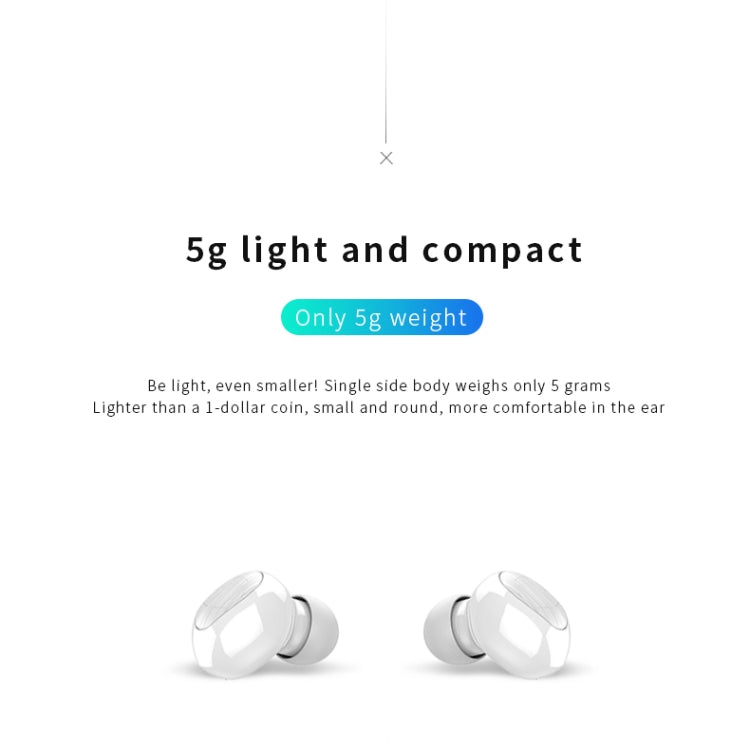 B20 Mini Portable In-ear Noise Cancelling Bluetooth V5.0 Stereo Earphone with 360 Degrees Rotation Charging Box(White) - Bluetooth Earphone by PMC Jewellery | Online Shopping South Africa | PMC Jewellery