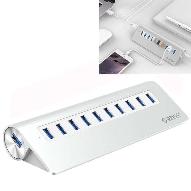 ORICO M3H10-U3-V2 Aluminum Alloy 10 USB 3.0 Ports HUB - USB HUB by ORICO | Online Shopping South Africa | PMC Jewellery | Buy Now Pay Later Mobicred