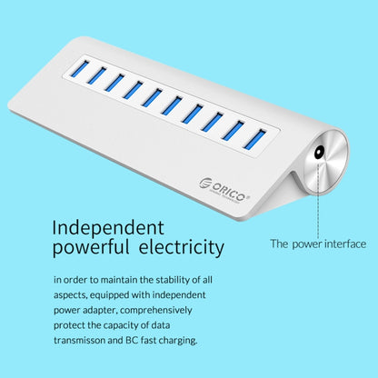 ORICO M3H10-U3-V2 Aluminum Alloy 10 USB 3.0 Ports HUB - USB HUB by ORICO | Online Shopping South Africa | PMC Jewellery | Buy Now Pay Later Mobicred