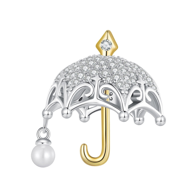 BSC862 S925 Sterling Silver Small Umbrella Pendant Accessories DIY Bracelet Beads - Necklaces & Pendants by PMC Jewellery | Online Shopping South Africa | PMC Jewellery