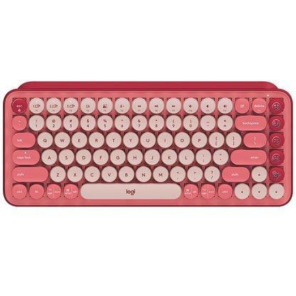 Logitech POP KEYS Round Button Bluetooth Mechanical Keyboard (Pink) - Wireless Keyboard by Logitech | Online Shopping South Africa | PMC Jewellery | Buy Now Pay Later Mobicred